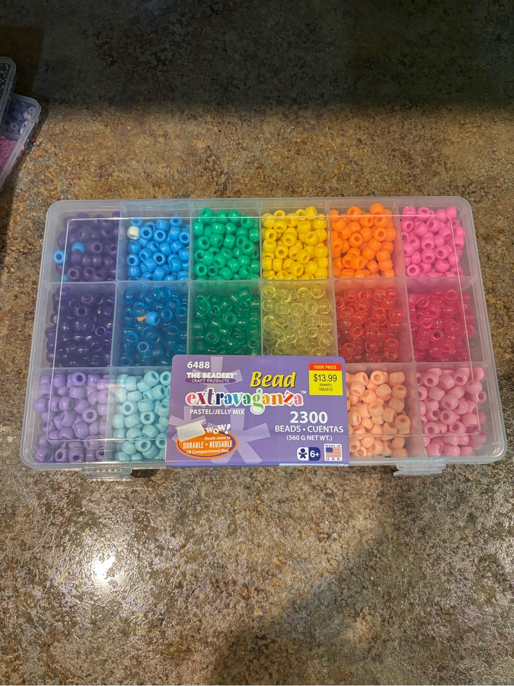 Assorted pony bead kit